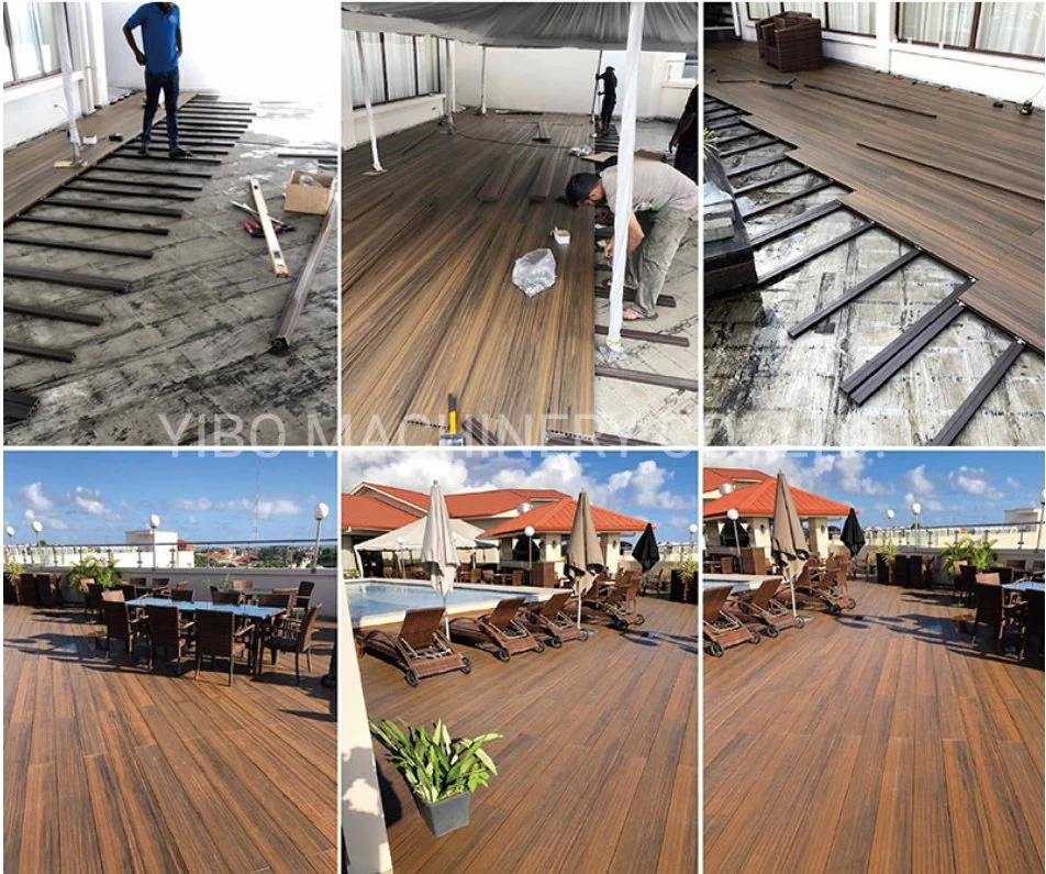 Anti Aging Hollow Profile Cheap Price Embossed Carefree Composite Plastic Wood WPC Outdoor Patio Eco Decking Flooring Wood Plastic Composite Waterproof Outdoor
