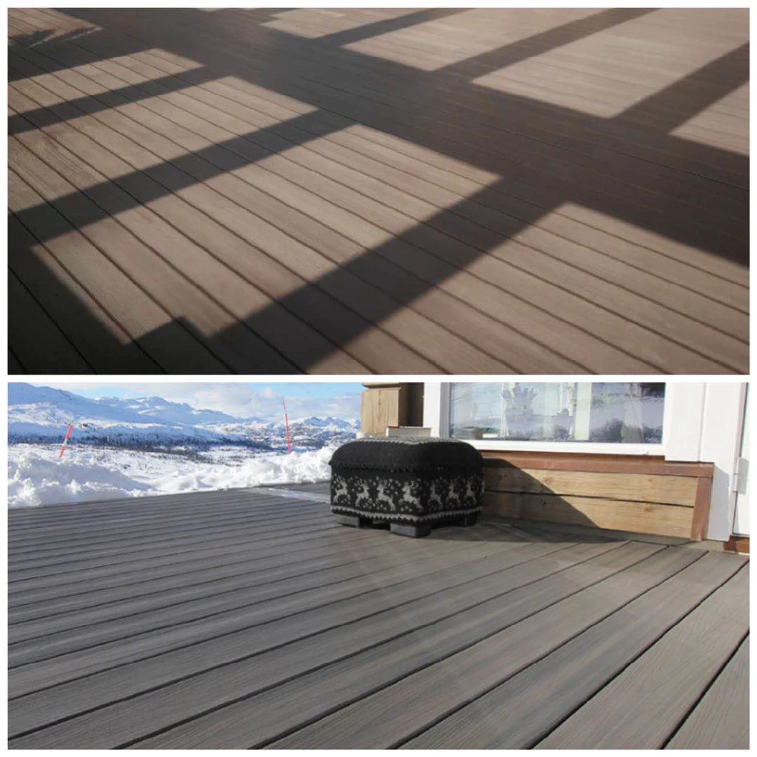 New Style Outdoor Wood Plastic Solid and Hollow Composite WPC Deckings 100% PVC Composite Decking Flooring
