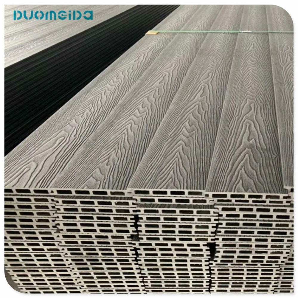 WPC Hollow Decking Wood Plastic Composite Decking Tiles WPC Timber Flooring Outdoor Usage