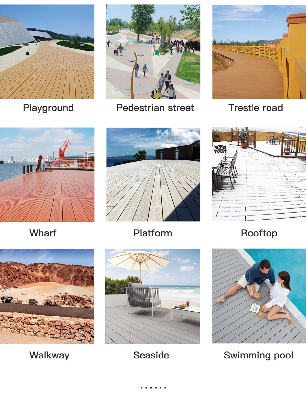 Waterproof Exterior WPC Co Extrusion Decking Flooring Co-04