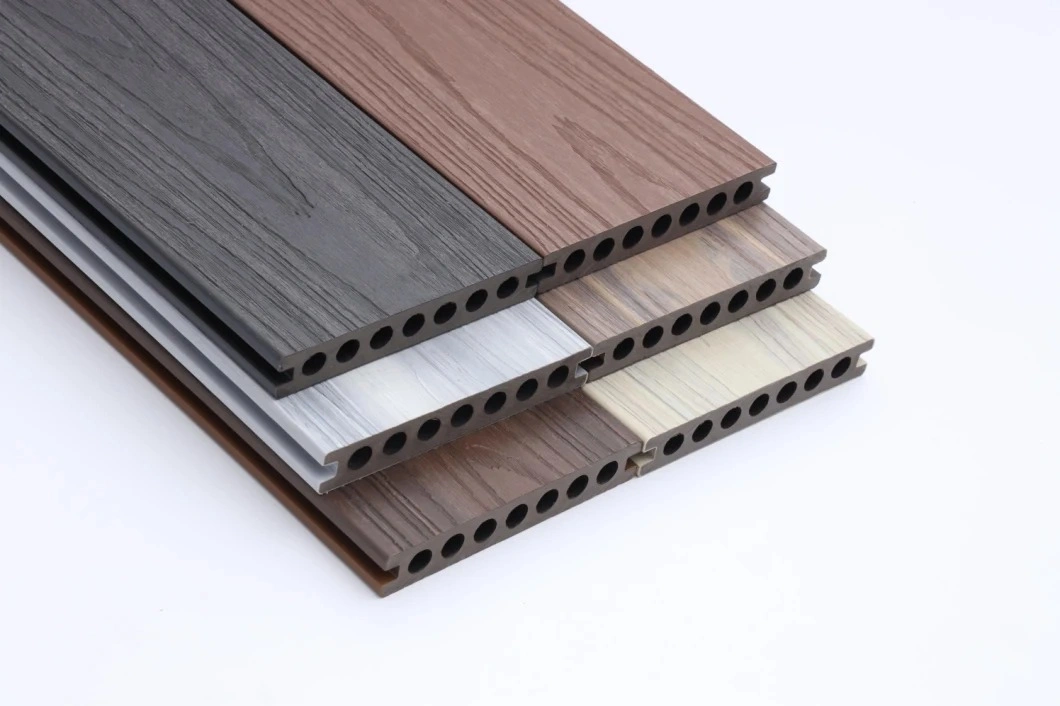 So Popular Fire Resistance Hollow WPC Decking Composite Flooring Nice Fit for House