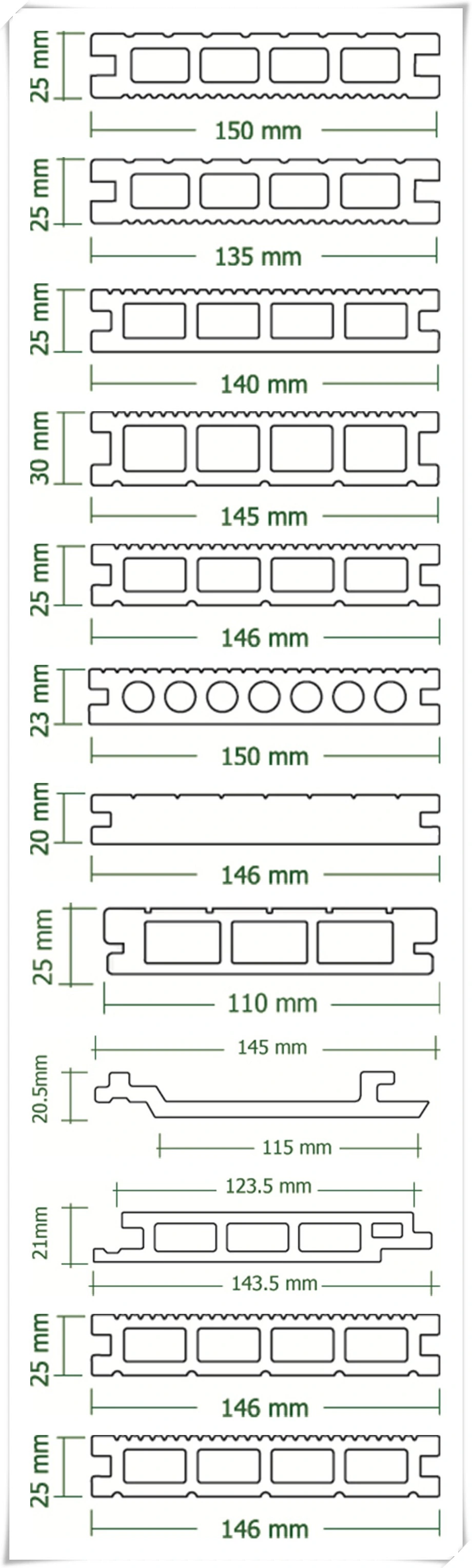 Outdoor WPC Decking Floor DIY Square Board Wood Plastic Interlocking Tiles