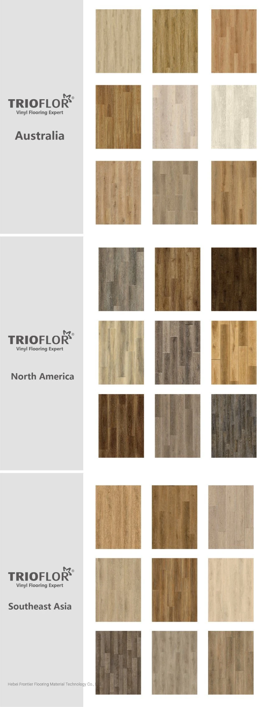 -Trioflor- Factory OEM 18 Years Vinyl Flooring Manufacturing Experience Laminate/Lvp/Lvt/WPC/PVC/Espc/ Spc Flooring