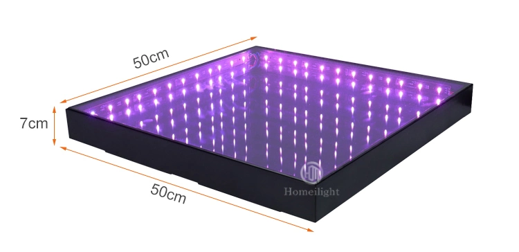 Homei Wedding Disco Party Abyss Portable LED Dancing Tiles 3D Mirror Dance Floor