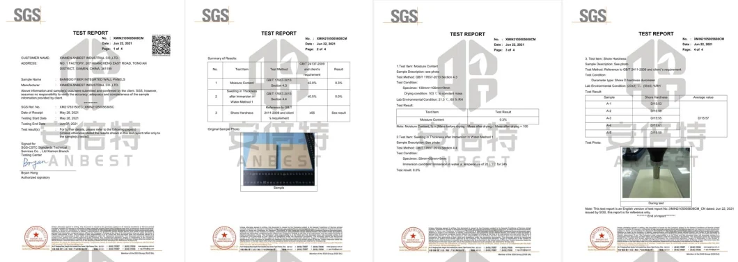 The Highest Grade WPC Wall Panels Bamboo Fiber Integrated Wall Panel