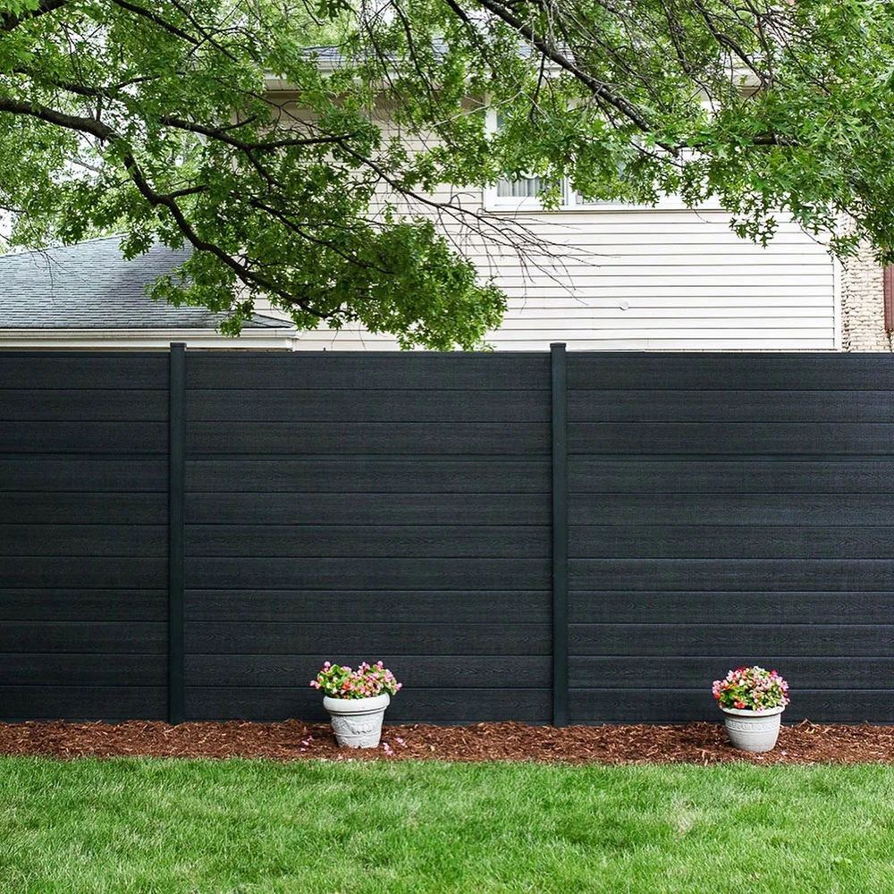 Outdoor Co-Extrusion New Generation Privacy Wood Plastic WPC Composite Fencing Garden Decorative Fence Panels