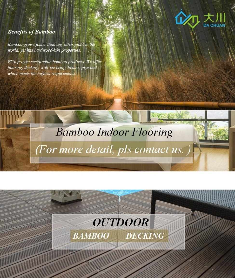(Waterproof Freeze Resistant) Engineered Indoor Outdoor Strand Woven Bamboo Flooring