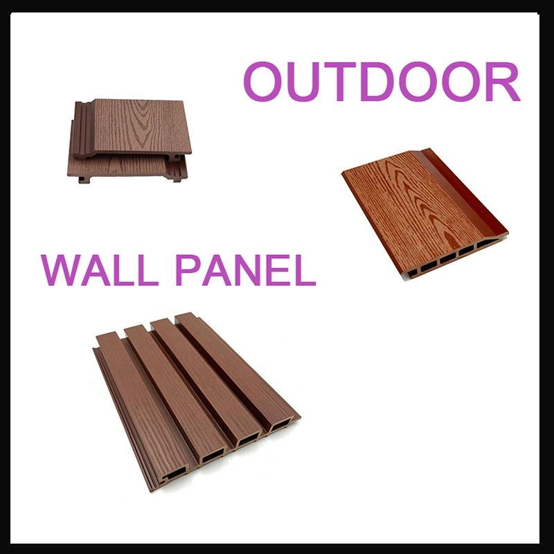 High Quality Co-Extrusion Wooden Grain PVC Designs Decoration UV Resistant Exterior Cladding Waterproof WPC Wall Panels