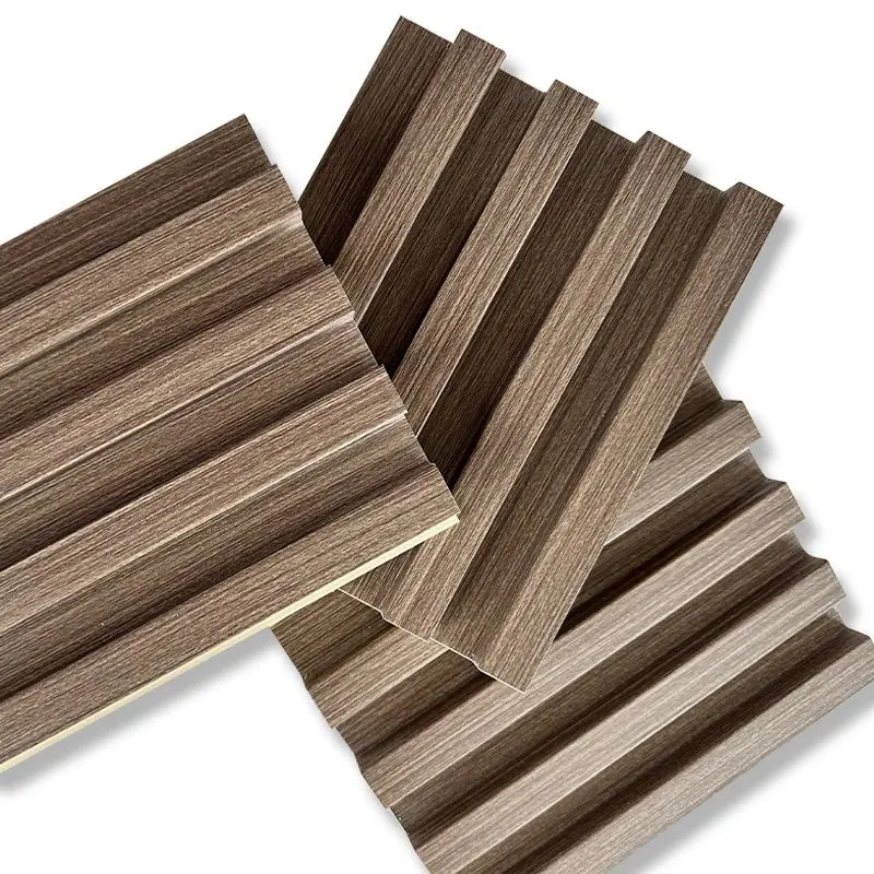 Wooden Metal Color Fluted WPC Wall Panel Cladding