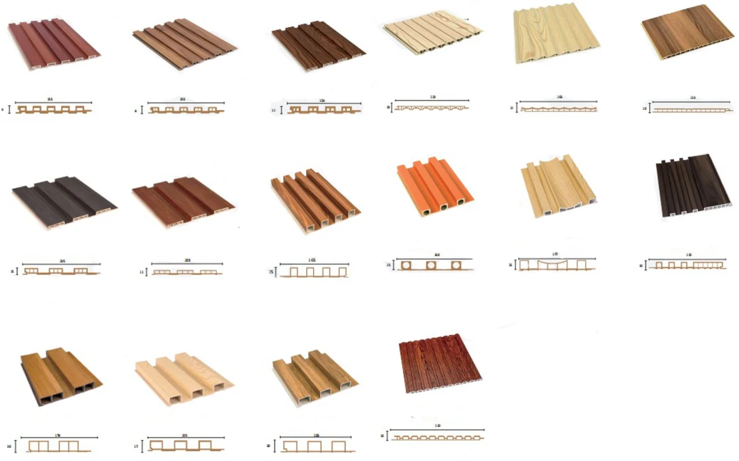 Internal WPC Wood Cladding Laminate WPC Fluted Wall Panel in China