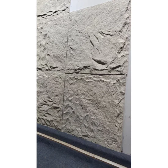 Pannello in pietra artificiale in poliuretano Muro artificiale Pietra per coltura in PU per la decorazione del soggiorno KTV Pannello in pietra artificiale in pietra PU