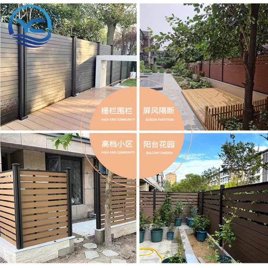 Recinzione WPC di design europeo di vendita calda per recinzione da giardino domestico in materiale composito di plastica di legno