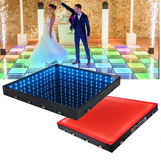 Pista da ballo LED a specchio 3D per discoteca magnetica wireless DJ Party 50 * 50 cm per eventi di nozze