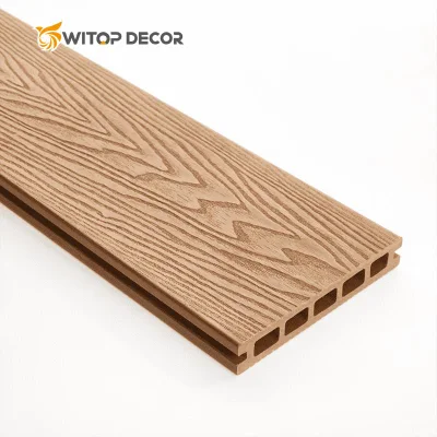 Decking cavo Alfresco in WPC, antiscivolo, impermeabile, resistente alle crepe, a bassa manutenzione, pavimento in WPC in legno composito e plastica per esterni