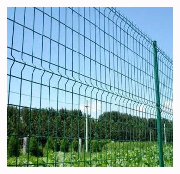 Pannello di recinzione saldato con rivestimento verde