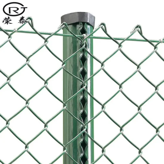 Recinto diamantato in rete metallica tessuta, prezzo del recinto di collegamento a catena rivestito in PVC da giardino