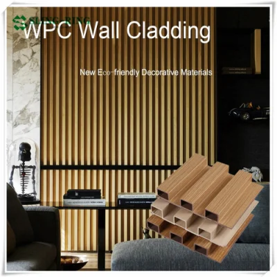 Pannello a parete WPC con rivestimento in coestrusione impermeabile in PVC composito in plastica di legno per esterni di vendita calda